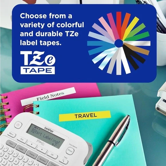 Brother P-touch Label Maker with White and Gray Design - Picture 3 of 4